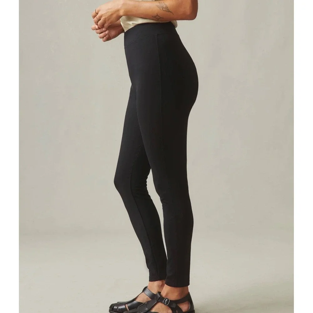 NWOT American Giant Ponte Slim Pant‎ 8 Tall Black Leggings Casual Athleisure